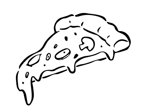 Illustration of a pizza slice